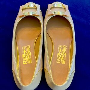 Gently worn Salvatore Ferragamo flats with beautiful and unique embellishments.